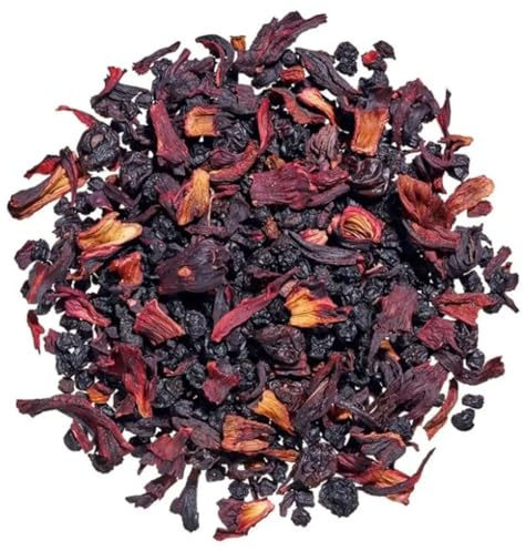 Bongivoanni Farine e Bontà Naturali Infuso Frutti Rossi Mirtillo e Ciliegia 500g | Tisana di Frutta Antiossidante | Senza Caffeina, Sapore Intenso, Ideale Fredda