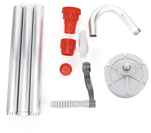 Pompe à main d'extracteur d'huile manuelle, distributeur de carburant à essence, pompe à manivelle auto-amorçante avec tube en aluminium de 25 mm, pour le transfert d'eau de