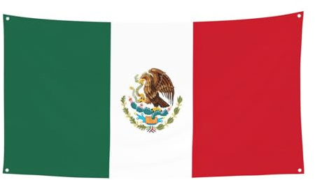 Drapeau du Mexique - Bannière à suspendre pour fête d'anniversaire, festival, rassemblements