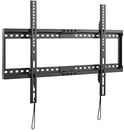 monTEK Ultra Flach TV Wandhalterung für 37-86 Zoll, Bis 75kg Tragfähigkeit | Gebogene und Flache Fernseher, für Beton, Ziegel und Holzständerwand, inkl, Zugkordel & Absturzsicherung, Max VESA 600x400mm