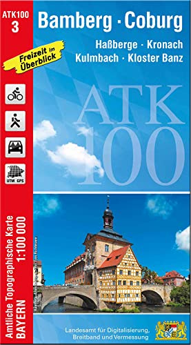 ATK100-3 Bamberg-Coburg (Amtliche Topographische Karte 1:100000): Haßberge, Kronach, Kulmbach, Kloster Banz (ATK100 Amtliche Topographische Karte 1:100000 Bayern)