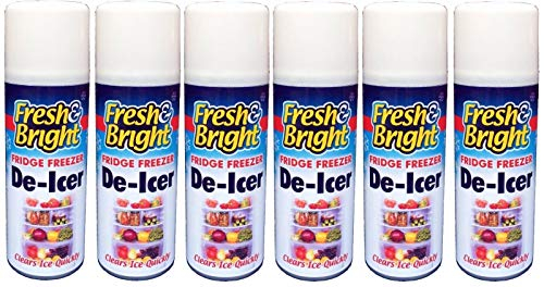 6 X 200ml Quick Ice Remover Anti-Bacterial Fridge Freezer De-Icer Spray Deicer Spray Fridge Cleaner Genuine Fresh & Bright LNL