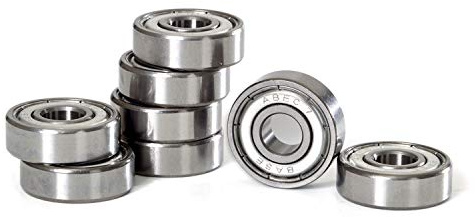 Base Set di 8 Cuscinetti a Sfera in Linea, ABEC 5 – 9 a Scelta – Inline Hockey Bearing, waveboard, Skateboard, Longboard, Pattini in Linea di Tutte Le Marche, ABEC 7