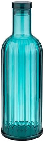APS 10749 Flasche -STRIPES-, Ø 9 cm, H: 28,5 cm, 1 Liter, MS, Silikon, türkis