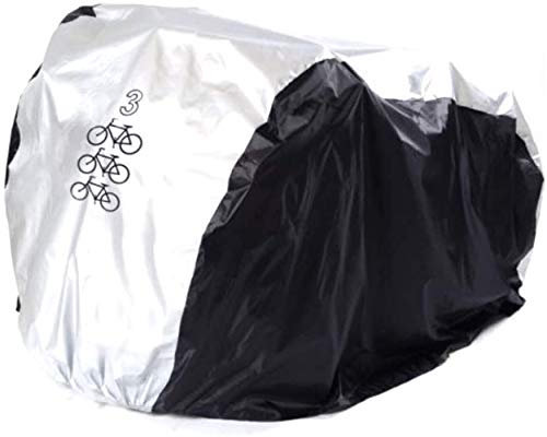 XLYBSST Bike Cover Outdoor Storage Waterproof Bicycle Cover for 3 Bike Heavy Duty Protect from UV Rain Snow Dust for MTB Road Bike,etc All Weather Use