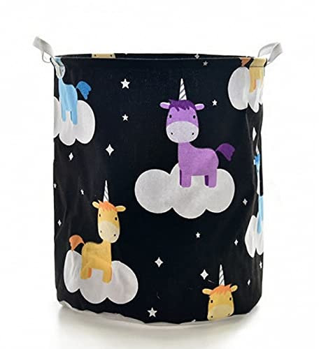 Wäschekorb Aufbewahrungskorb Spielzeug Korb faltbar Beutel Sack 40x50cm, Farbe: Schwarz