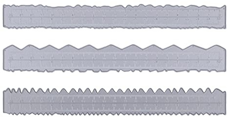 3-teiliges Lineal mit Unregelmäßigen Kanten, Karbonstahl Papierreißlineal, Kartenherstellungszubehör, Prägestempel, Cutter für die Kartenherstellung, Scrapbooking, Basteldekoration
