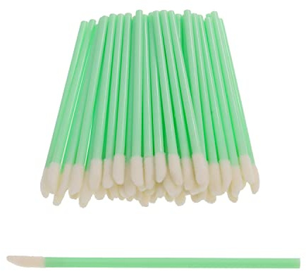 DBOO 100 PCS Disposable Lip Gloss Brush - Lipstick Concealer Brushes - Lip Applicator Wands Perfect for Lips, Eyes and Makeup Application (Green)