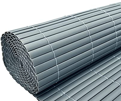 Outgarden PVC-Sichtschutzmatte für Balkon und Garten | Wind- und Blickschutz | Witterungsbeständig | Grau | UV-stabil | Schimmelresistent | Lichtecht | Leichte Befestigung | B x H: 500 x 100 cm