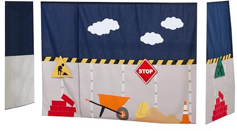 Hoppekids Construction Vorhang für Mittelhochbett 90x200 cm