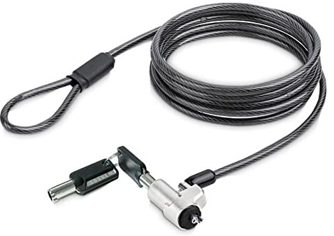 StarTech.com Laptop Cable Lock Compatible With Noble Wedge; 6Ft (2m), Anti-Theft Keyed Lock, Security Cable for Dell XPS/Latitude/2-in-1 Notebooks, Steel Cable Lock For Laptop (NBLWK-LAPTOP-LOCK)