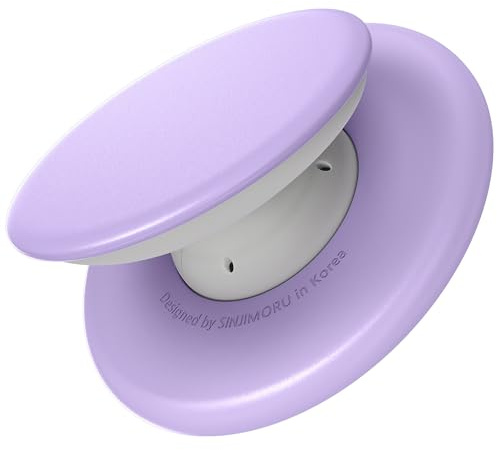 Sinjimoru for MagSafe Phone Grip, Soft Silicone Magnetic Finger Grip for iPhone 17/16/15/14/13, Comfortable One-Touch Holding, M-Tap Tok Lavender
