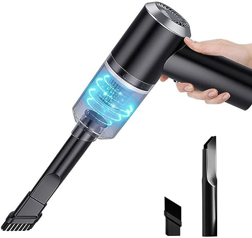 Mini Aspirateur à Main sans Fil, 6000Pa 120W Petit Aspirateur de Voiture Portable Puissant pour Voiture,Cuisine,Noir