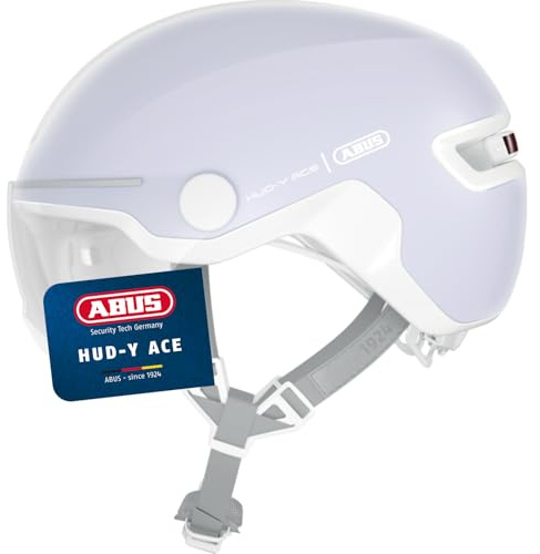 ABUS Casque de Ville HUD-Y ACE - Casque de vélo stylé avec visière et feu arrière LED magnétique et Rechargeable - pour Hommes et Femmes