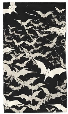 40X70cm Badehandtuch Halloween Gothic Fledermäuse Strandtücher Leichtes Reisetuch Pflegeleicht Badetuch Für Männer Pool Yoga