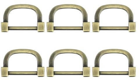 QUARKZMAN D-Ringe Schraubverschluss Schäkel, Zinklegierung Hufeisen U-Form D-Ring Schnallen für DIY Lederhandwerk Schlüsselanhänger