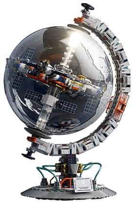 VannMold CK006 Globus Bausteine Spielzeugset, Vollständige Englische Version des Globus STEM Steine Spielzeugsets für Kinder ab 8 Jahren