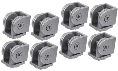 JECOMPRIS 8pcs Zinc Alloy Pivot Fittings Connector for Aluminum Profile Hinge Pivot Joint Slot Aluminum Extrusion