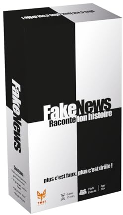 Topi Games | Fake News | Jeu de Société d’Humour et de Créativité | Invente des Histoires Absurdes et Convaincs Tes Amis | Bluff et Exagération au Rendez|Vous | 2 à 8 Joueurs | Idée Cadeau 16 Ans et +