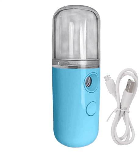 Gesichtsdampfer – Gesichtsbefeuchter, kabellos für Reisen, kompakter Nano-Gesichtsdampfer mit 30 ml Wassertank, verstellbare Pflegetechnologie, Nano-Gesichtsdampfer für Zuhause, Reisen