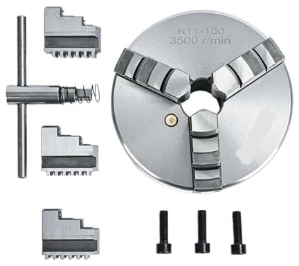 DAISHUJIE Drehfutter K11-100 Drehfutter Präzisions-Drehfutter mit 3 Backen, selbstzentrierend, 100 mm, manuelles Drehfutter for Metall