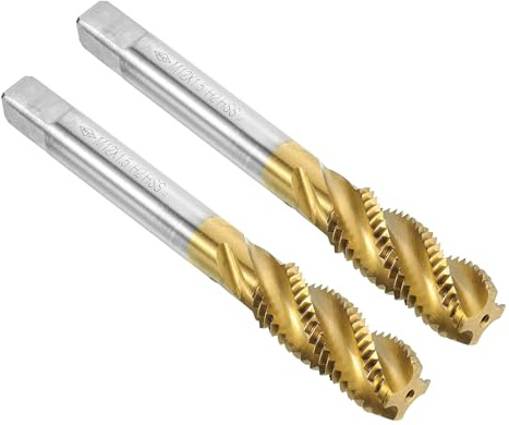 QUARKZMAN 2pcs Tarauds À Filetage Hélicoïdal M12 x 1.5 H2 Taraud À Fileter | Revêtement Titane Acier Rapide 6542, Outils De Taraudage Pour Réparation De Machiniste