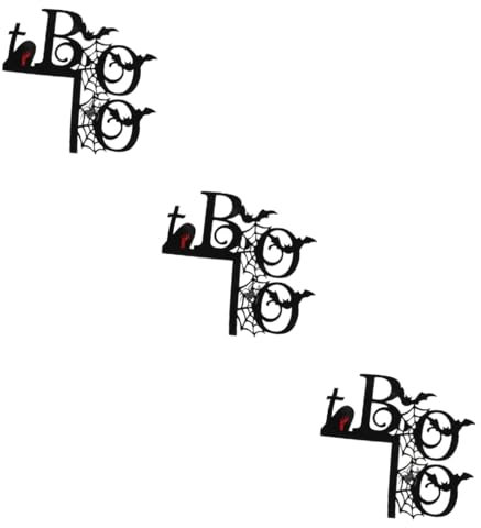 MAGICLULU 3 Stück Halloween-Türdekorationen Art der Dekoration Halloween-Dekoration Horrordekorationen beängstigend drinnen für Spinne Türrahmen Handwerk -Wandgirlande gefühlt Black