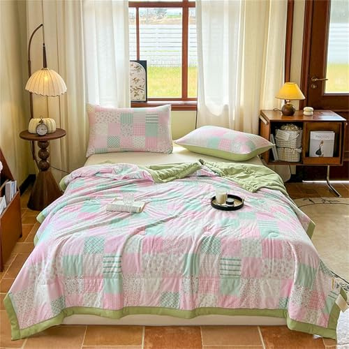 Odot Coverless Duvet 2.5 Tog Single Double King Size, Reversible Summer Quilted Duvet Cosy and Lightweight Quilt Breathable Bedspreads Quilted Throw for Beds (Countryside,220 * 240cm)