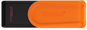 Kingston DataTraveler Exodia S USB Flash Drive - 256GB - USB 3.2 Gen 1 - USB Type A - Black/Orange - DTXS/256GB