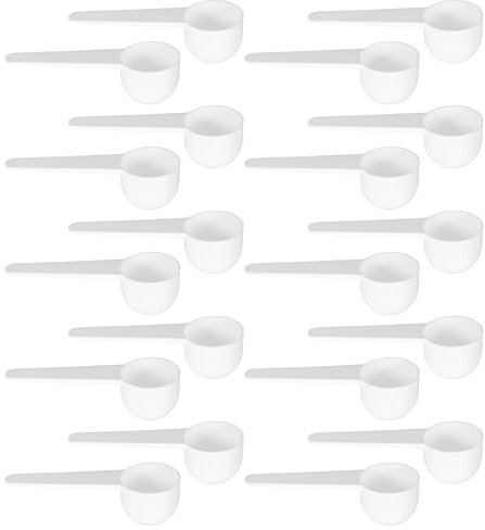 PAMINGONO Cuchara Medidora De Café (100 Unidades): Cucharada De 10 G De Leche En Polvo Para Proteínas Y Repostería. Mango Ergonómico Para Necesidades De Fitness Y Repostería En La Cocina.