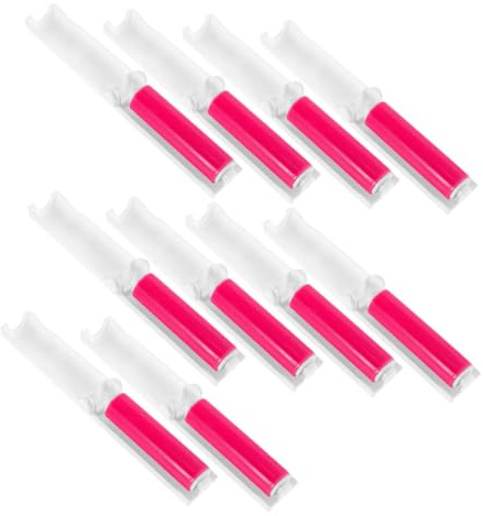 TOBBOMEY Rodillo Quitapelusas Adhesivo Compacto Portátil, 20 Hojas Extra Pegajosas, Tamaño Viaje, para Ropa y Muebles, Adecuado para Mascotas y Viajes, Color Rojo