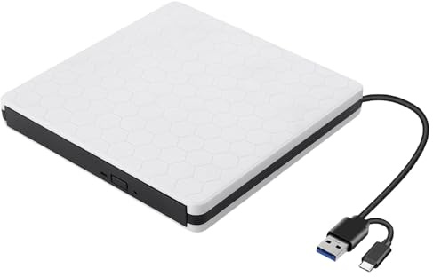 Graveur DVD externe portable avec interfaces USB C et USB 3.0 pour ordinateur portable 10 8 7 PC portable DVD lecteur pour ordinateur de bureau