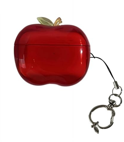 Für Air-Pods Pro geformtes Gehäuse – transparentes TPU-Cover mit rotierendem Ast-Design für Air-Pods Pro 1. und 2. Generation (Rot für Airpods Pro1)