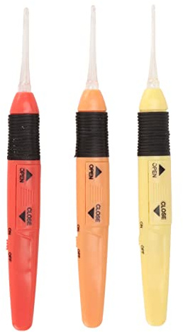 Beleuchtetes Häkelnadel-Set, LED-Häkelnadel, ergonomisches Design, bequemer Griff für selbstgemachte Pullover, Schals, 3 Stück, 2,5 mm, 3,0 mm, 3,5 mm