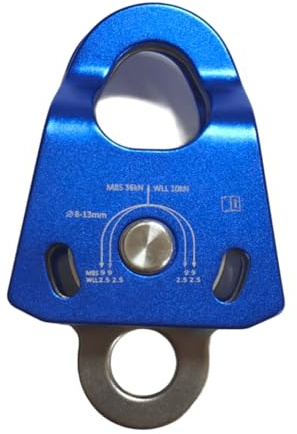 Jaywool Kletterrollen 36kN Mikro-Doppelrolle mit Kugellagern für Rigging, Heben, Rettung, Arboristen und Baumklettern für Seile Von 8 Bis 13 Mm.