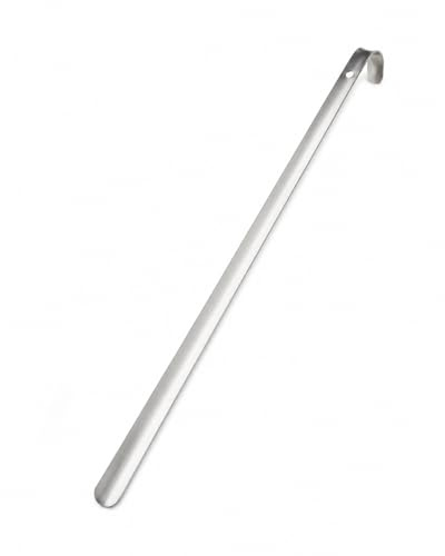 BAYLI 80 cm skolsked i rostfritt stål | Skohorn extra långt | Skohorn hjälp av metall | stabil design | Metallskopesked med hål för att hänga upp