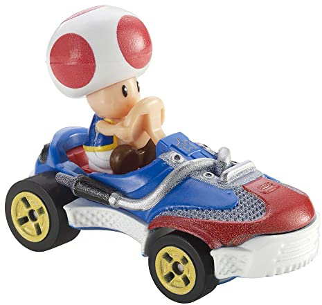 Hot Wheels Mario Kart Characters and Karts as Hot Wheels 1:64 Die-Cast Cars, GBG30