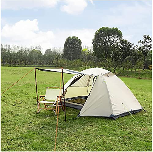 Tält familjetält, campingtält, kupoltält, mörkt och svalt inuti, 3-4 personers markis, stående höjd UV, skyddsgolvpanna Vattentät (beige XL) beautiful scenery