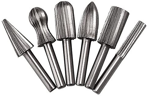 liovitor Hartmetall Rotation FräSer Set 6 STÜCKE, Hoch Geschwindigkeit Schleifen Schnitzen Messer für Holzbearbeitung, Gravieren, Metall Schnitzen, Bohren
