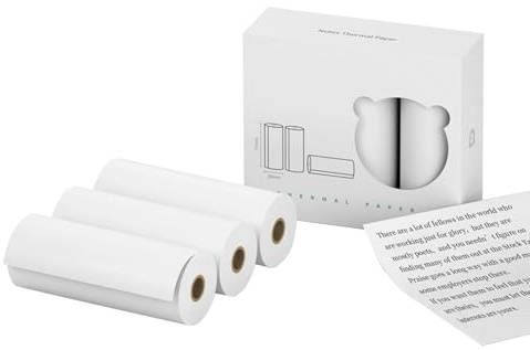 77 X 30 Mm Etiquetas de Prueba de Fricción de Rollo de Papel de Rollo de Papel para la Perifena A9/A9S/A9 Pro Mini Pocket Mobile (Notas Papel térmico (no Adhesivo))