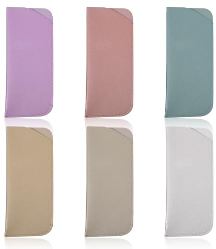 Quilax 6 custodie per occhiali da sole in pelle morbida custodia per occhiali da sole portatile custodia per occhiali da donna e uomo