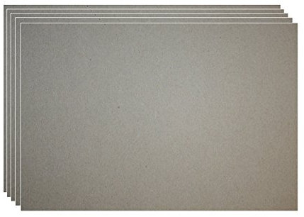 Dynamic24 100x Pappe Graukarton Graupappe 0,5mm Bastelpappe Buchbinderpappe