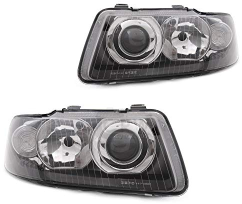 Scheinwerfer A3 8L 00-03 Facelift H7+H1 Klarglas schwarz 1003751