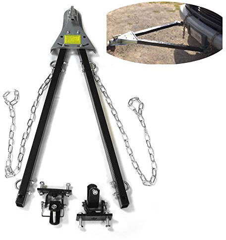 HTTMT Adjustable Tow Towing Bar Bumper Mount 5000lb w/Chains RV Car Truck Jee System