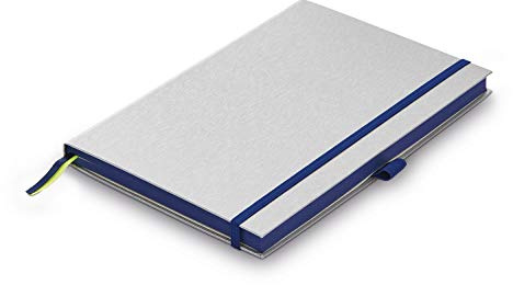 LAMY paper Hardcover A5 Notizbuch 810 - Format DIN A5 (145 x 210 mm) in dunkelblau mit Lamy-Lineatur, 192 Seiten und elastischem Verschlussband