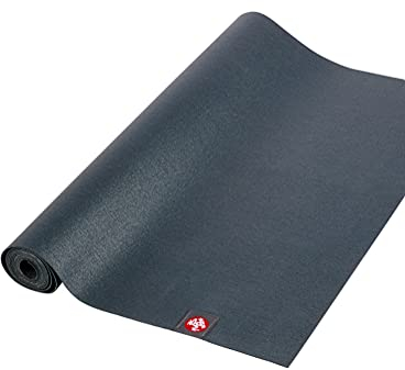 Manduka eKO Superlite Yogamatte für Reisen, leicht, einfach zu rollen und zu falten, langlebig, rutschfester Griff, 1,5 mm dick, Anthrazit, 180,3 x 61 cm