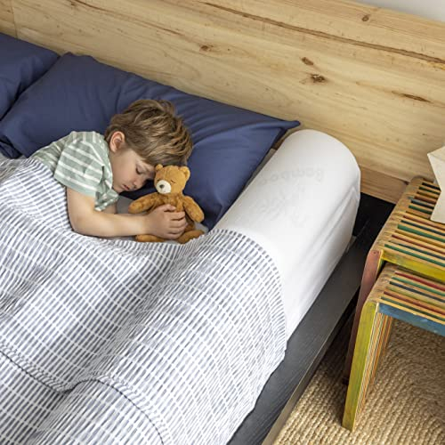 BANBALOO Bamboo- Sicherheitsbarriere für Kinderbetten Absturzsicherung für Kinder. Rutschfestes Schaumstoffgeländer mit Bezug und Verlängerung aus weicher Bambus-Baumwolle.