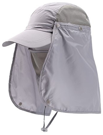 Casquette Baseball Homme Femme Chapeau de Soleil Intégrale Anti-UV Protéger Cou Visage 3 en 1 Chapeau Visière Respirant Séchage Rapide Cap de Sport Plage Voyage Randonnée Chasse Vélo