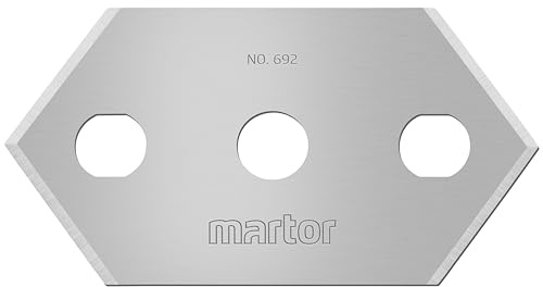 MARTOR 10 x Pointed Blade, Replacement Blades Scalpel, 22.4 mm, Sharp, in Dispenser, 4-Way usable, No. 692