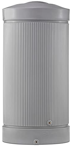 Regentonne 2000l grau Athen Liter aus UV- und witterungsbeständigem Material. Frostsichere Regenwassertonne BZW. Regenfass Regenwassertank mit hochwertigen Messinganschlüssen